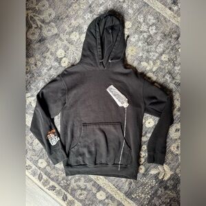Mr Eatwell Classic Black Hoodie with Embroidered Patch